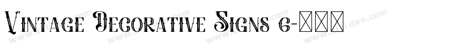 Vintage Decorative Signs 6字体转换